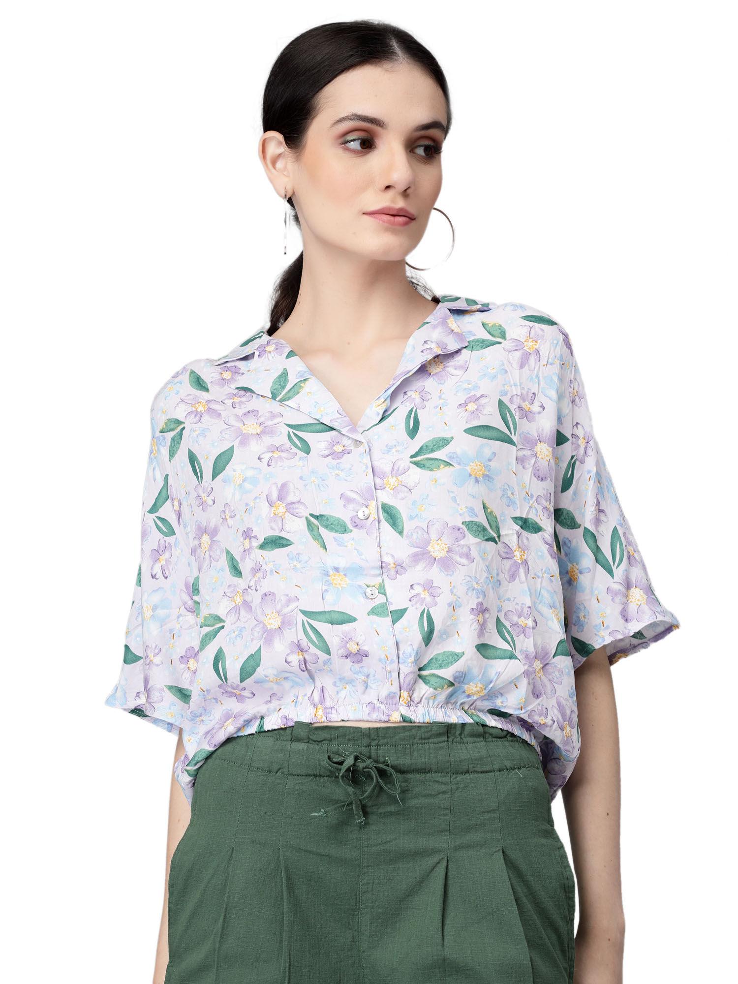 shirt for women multi collar neck printed shirt for women