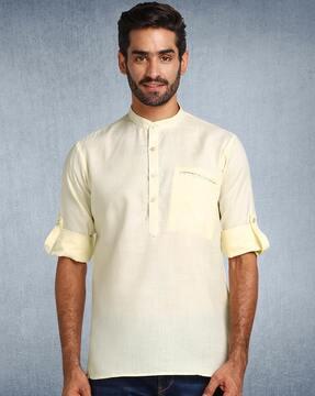 shirt kurta with inwards pocket