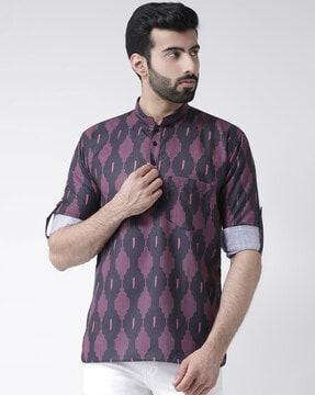 shirt kurta with mandarin collar