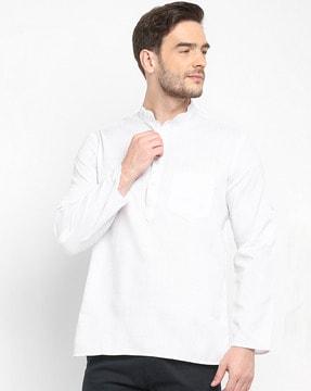 shirt kurta with mandarin collarw