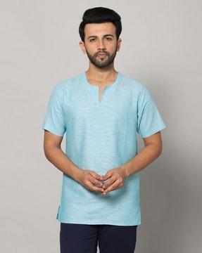 shirt kurta with notched collar