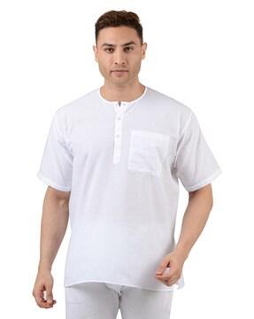 shirt kurta with patch pocket