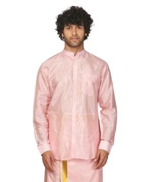 shirt kurta with patch pocket