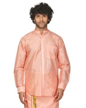 shirt kurta with patch pocket