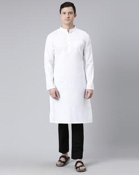 shirt kurta with patch pocket