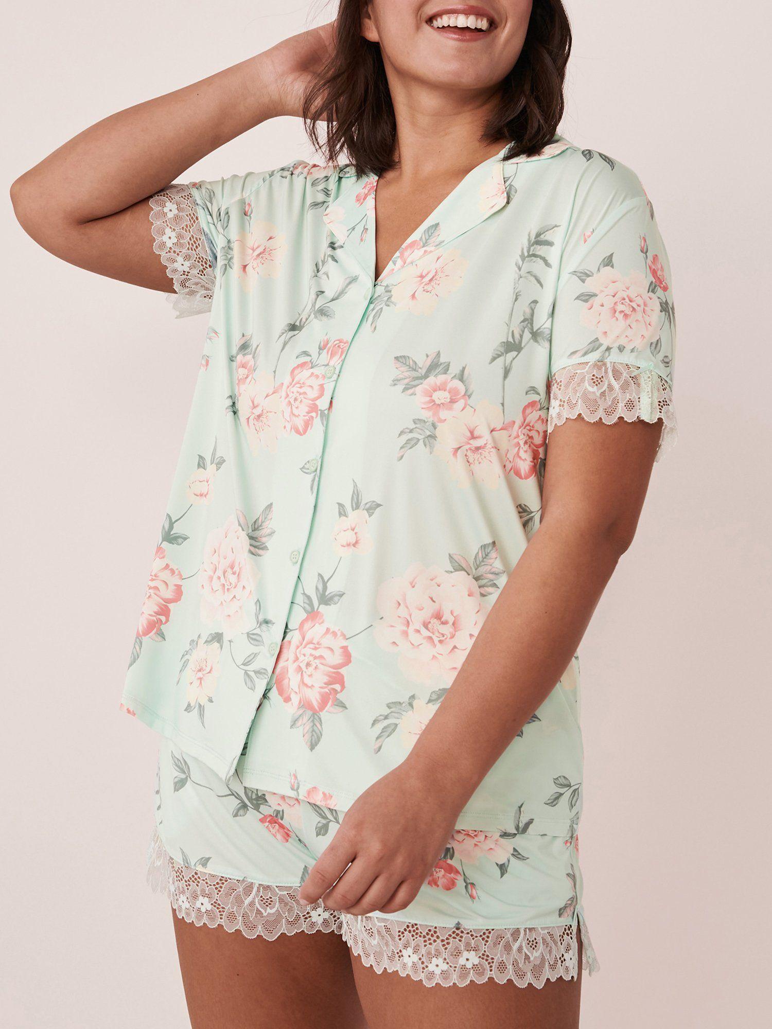 shirt short sleeve micro lace - green