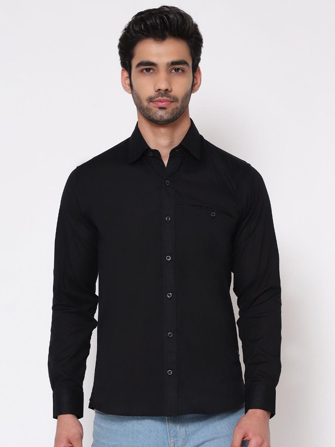 shirt theory men black casual shirt