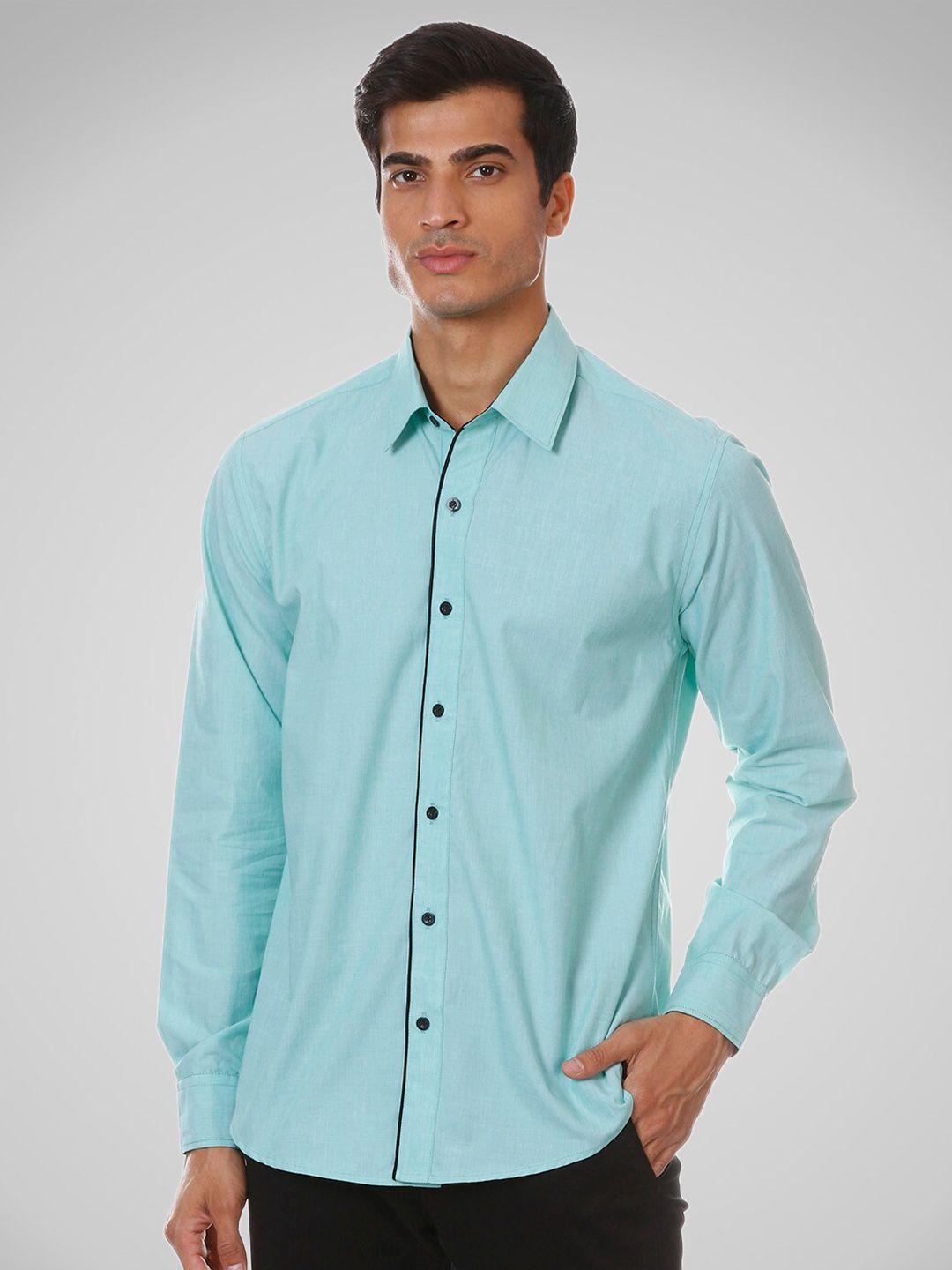 shirt theory men green comfort casual shirt