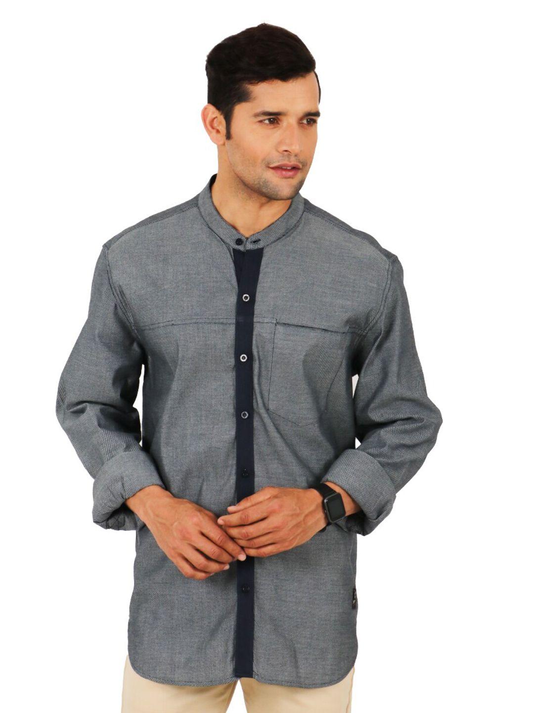 shirt theory men grey casual shirt
