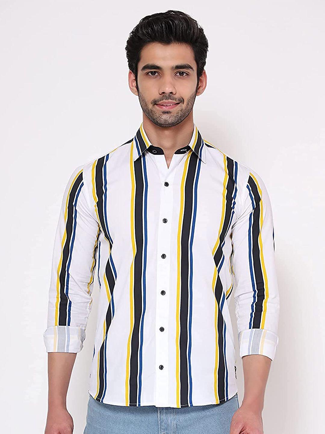 shirt theory men striped casual cotton shirt
