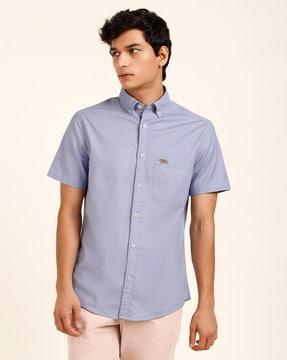 shirt with button-down collar