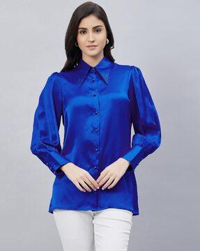 shirt with embellished collar