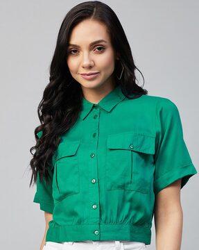 shirt with flap pockets