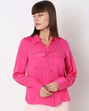 shirt with flap pockets