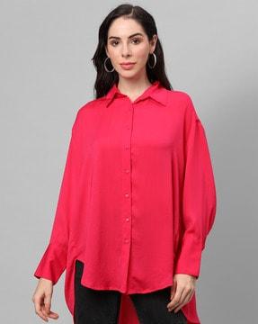 shirt with high-low hem