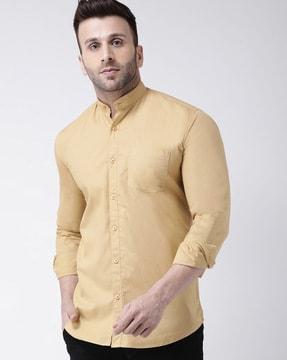 shirt with mandarin collar