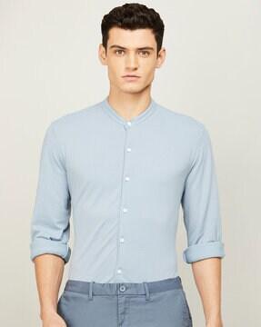 shirt with mandarin collar