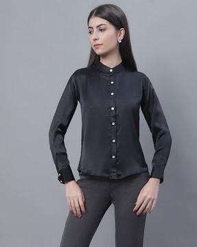 shirt with mandarin collar