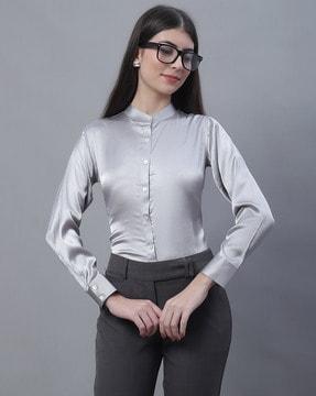 shirt with mandarin collar