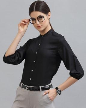 shirt with mandarin collar