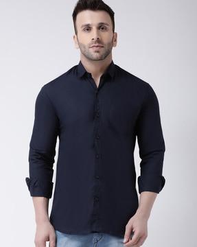 shirt with patch pocket