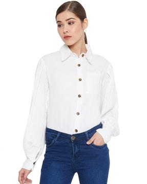 shirt with patch pocket