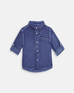 shirt with welt pocket