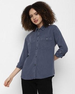 shirt with welt pockets