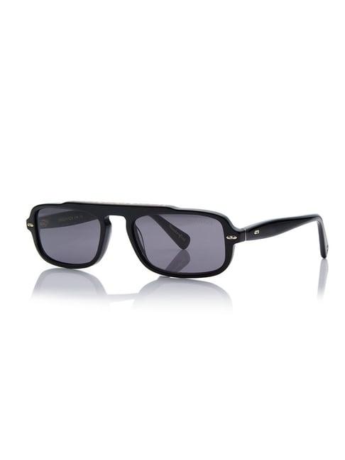 shisen fox grey rectangular unisex sunglasses