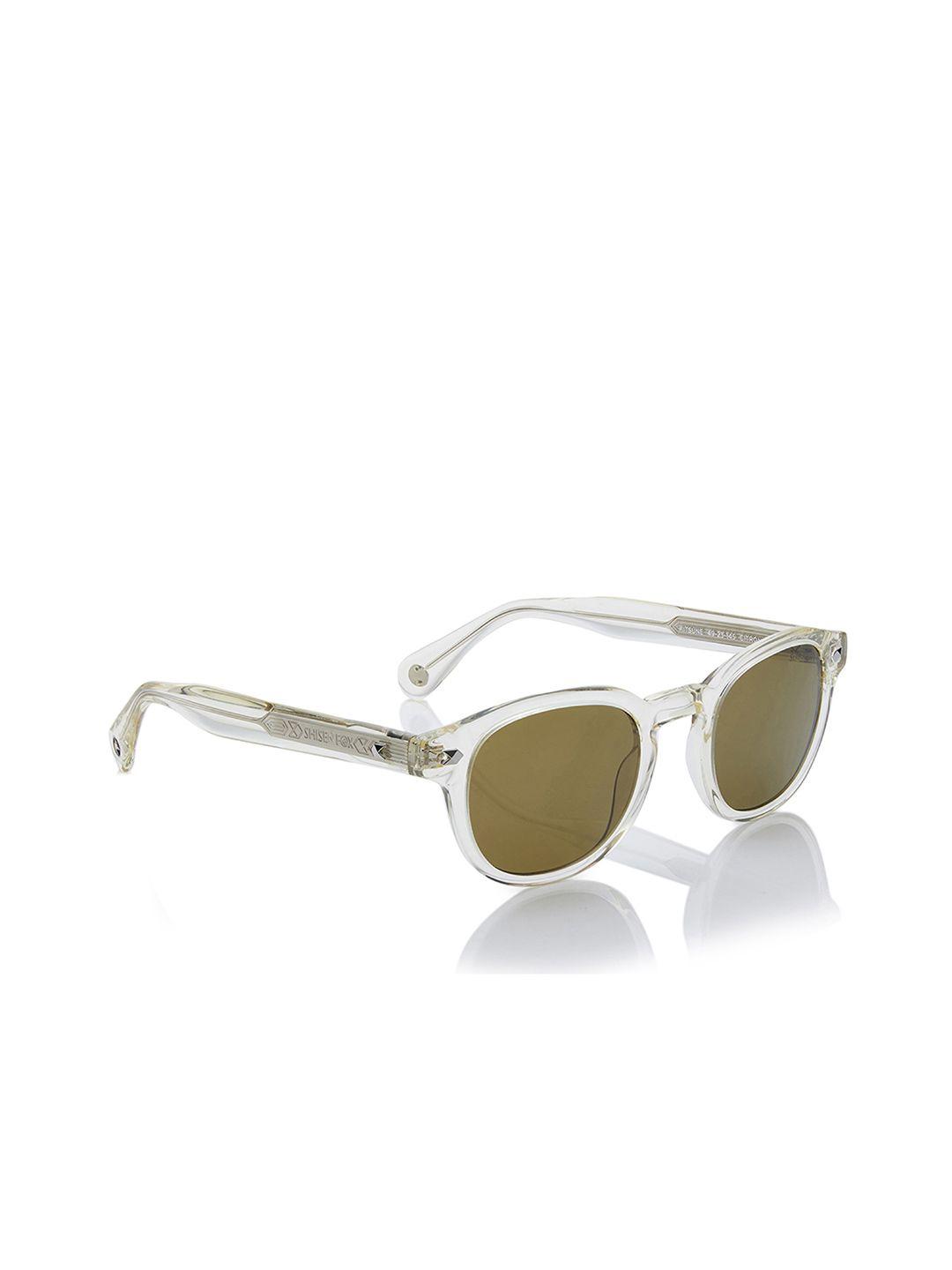 shisen fox unisex oval sunglasses with uv protected lens sg033