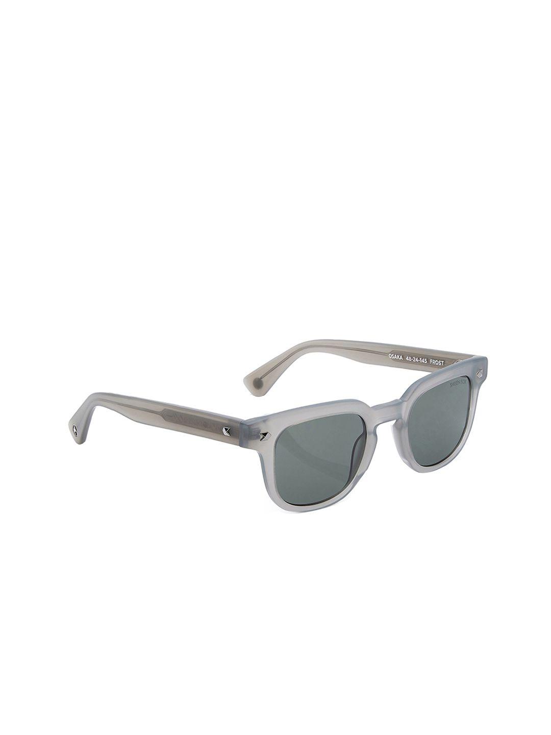 shisen fox unisex square sunglasses with uv protected lens sg060