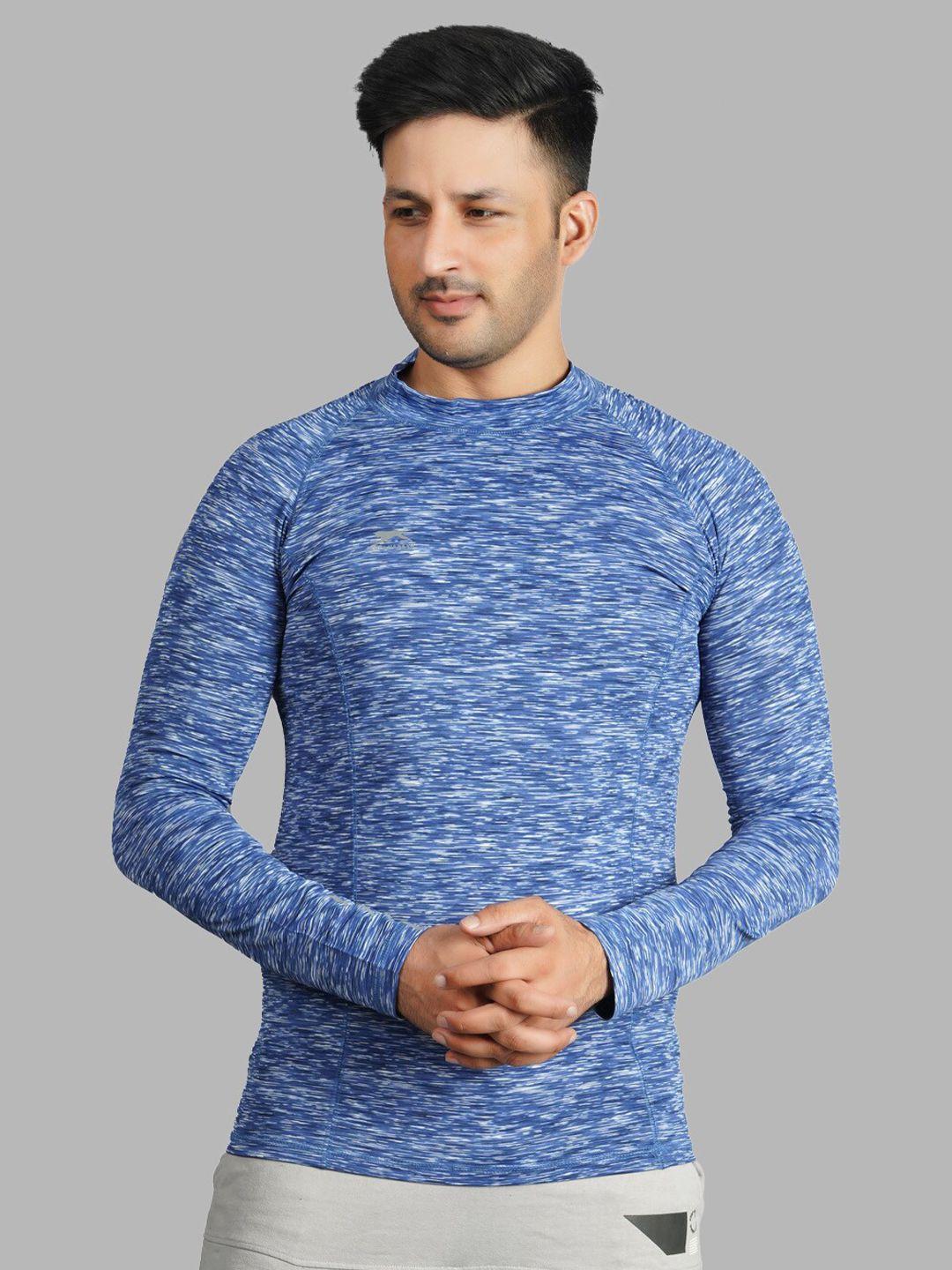 shiv naresh abstract printed raglan sleeves 3d chassis slim fit training or gym t-shirt