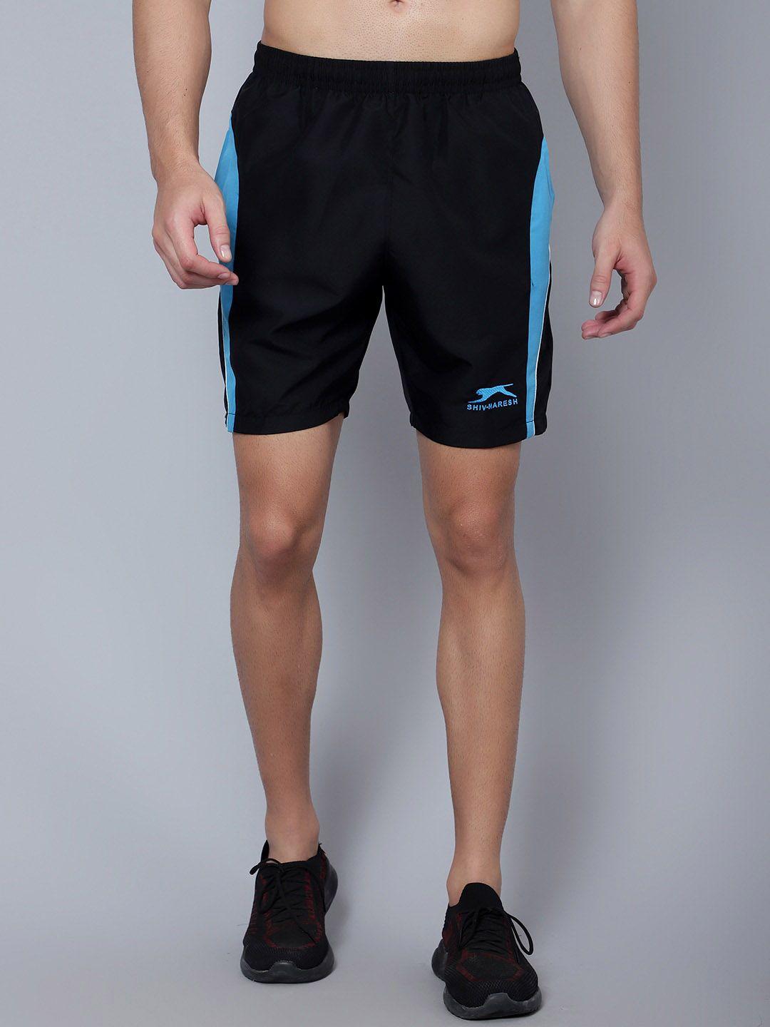 shiv naresh men colourblocked running sports shorts