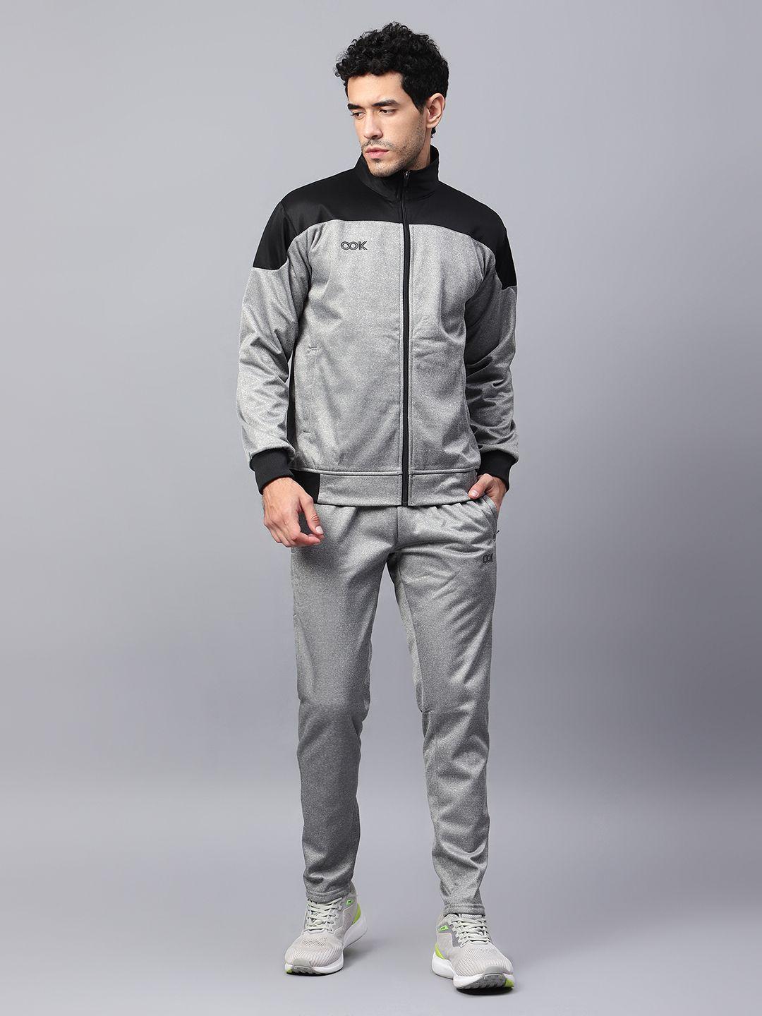 shiv naresh mock-collar fleece tracksuit