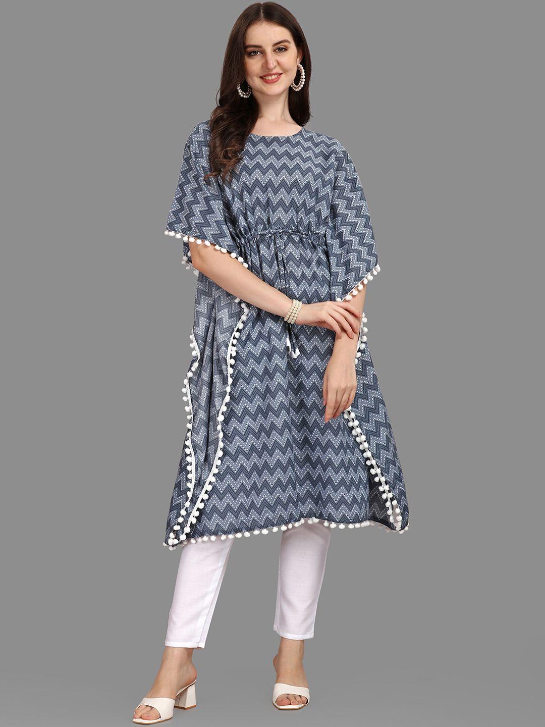 shiv textiles ethnic motifs printed pure cotton kaftan kurta