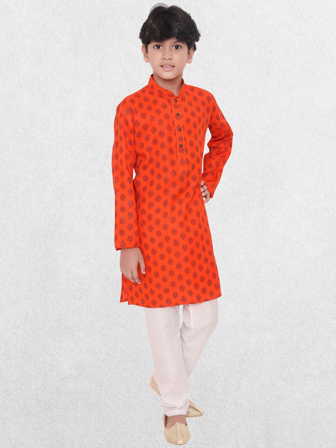 shiwam ethnix boys ethnic motif printed straight kurta