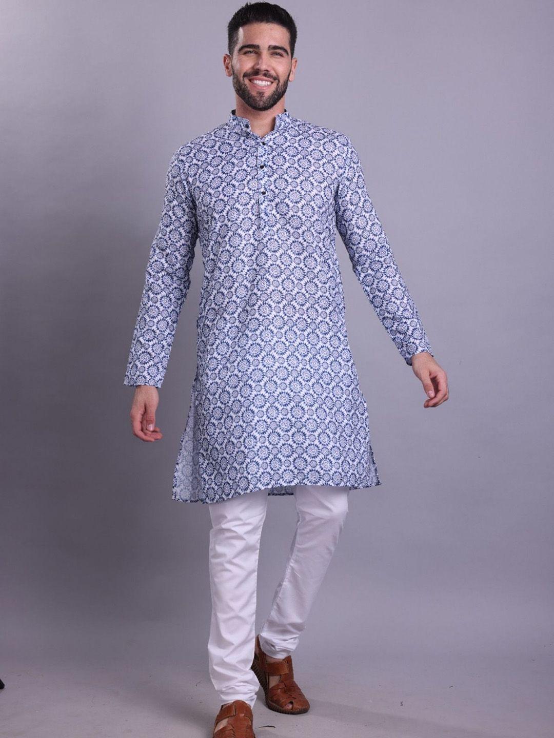 shiwam ethnix ethnic motifs printed mandarin collar kurta