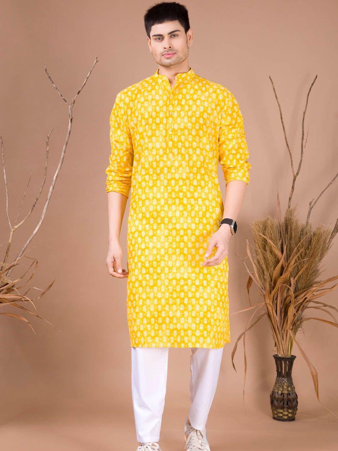 shiwam ethnix ethnic motifs printed regular kurta with pyjamas