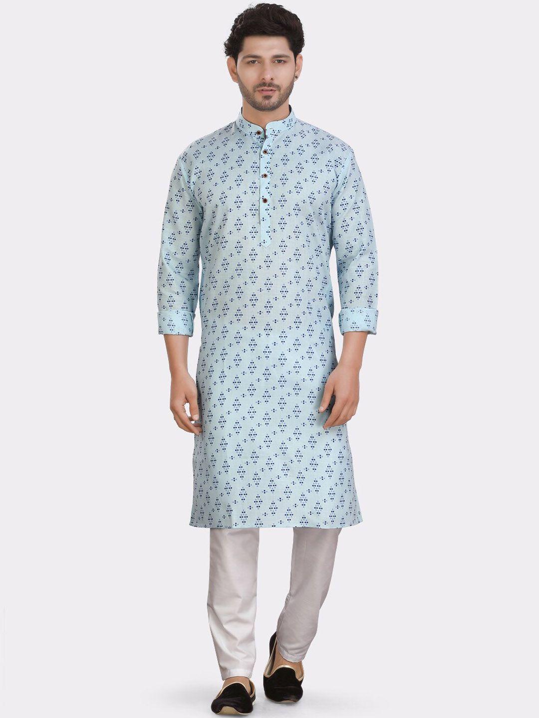 shiwam ethnix geometric printed kurta with pyjamas