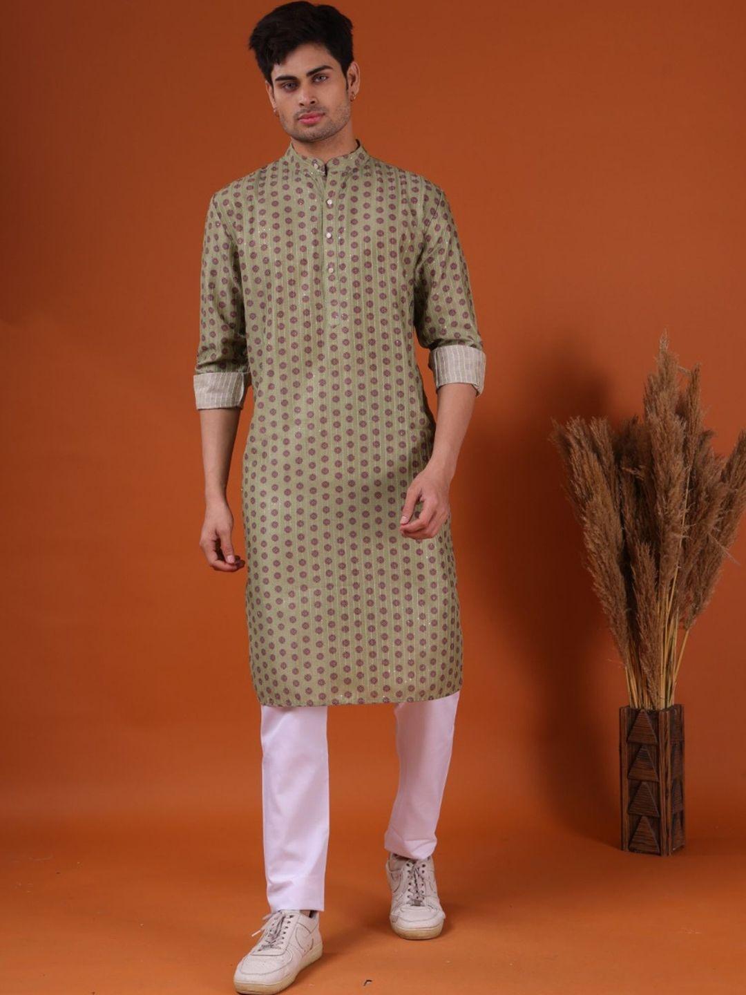 shiwam ethnix polka dots printed pure cotton kurta