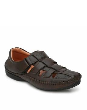 shoe-style sandals with velcro fastening