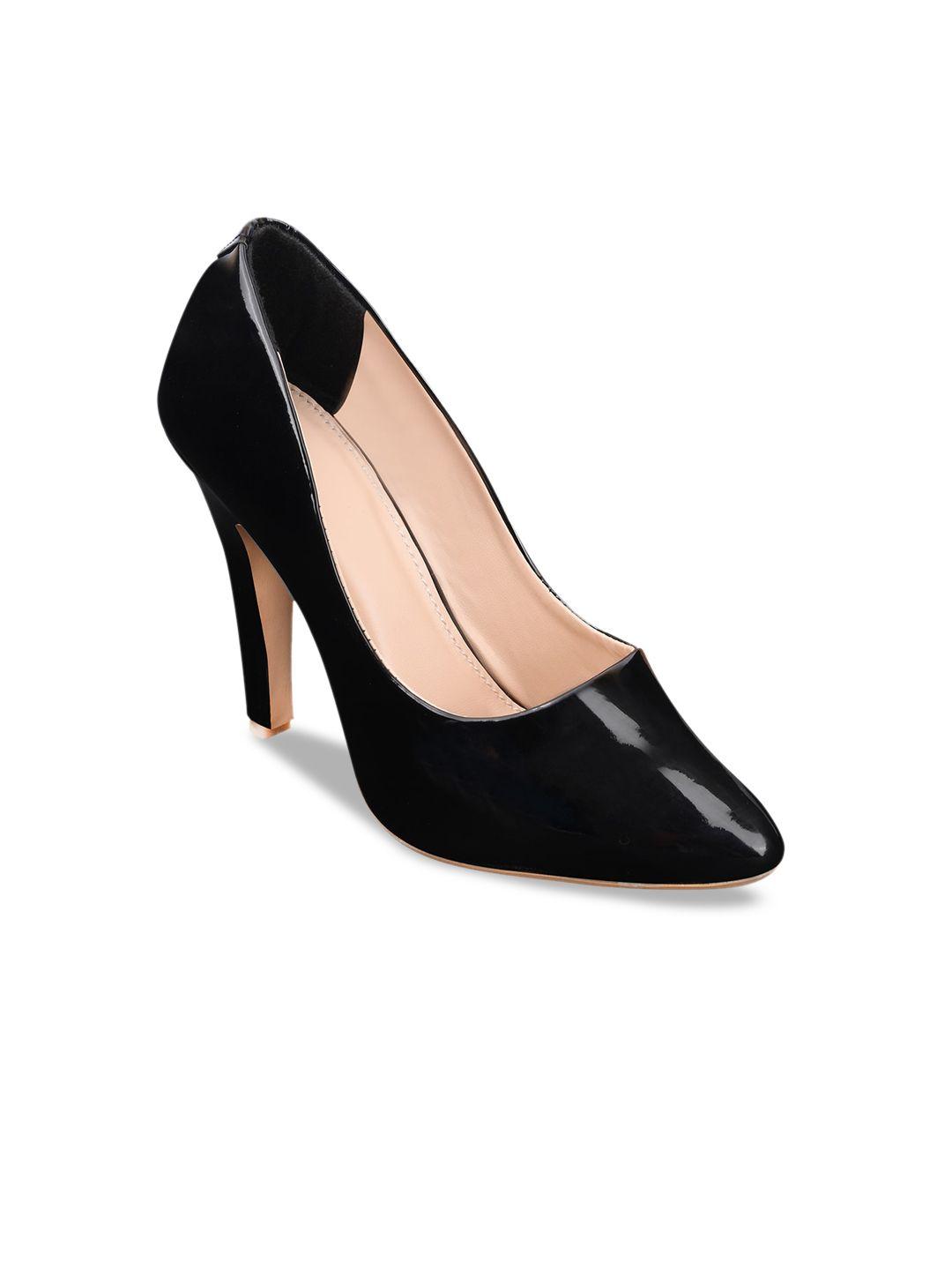 shoetopia black slim heeled pumps