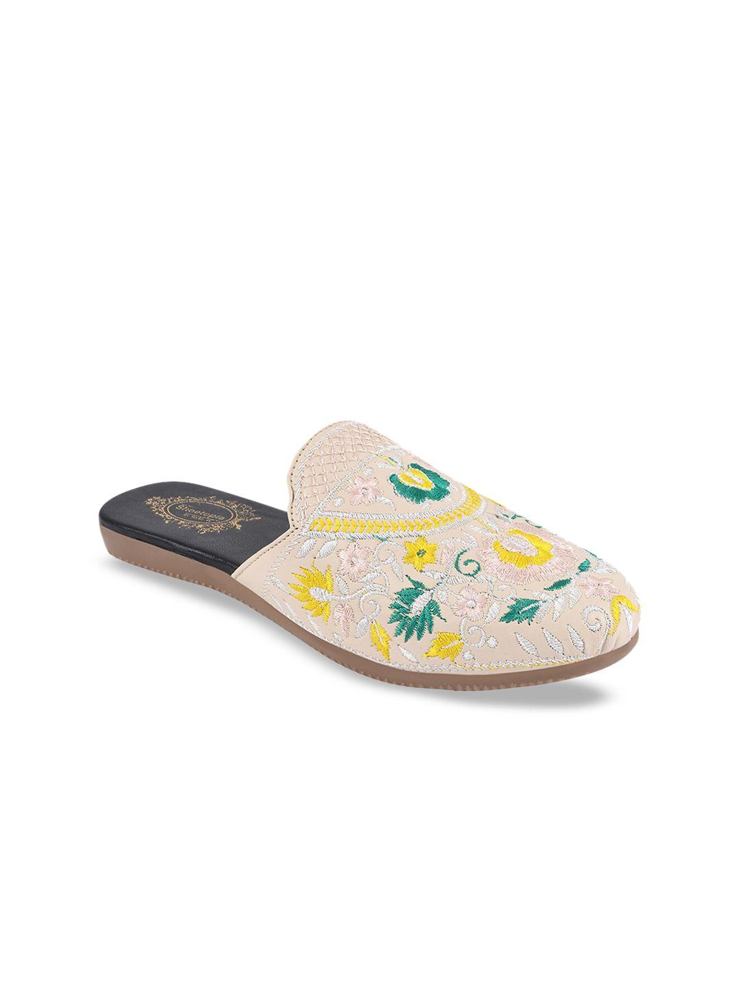 shoetopia girls embroidered ethnic mules