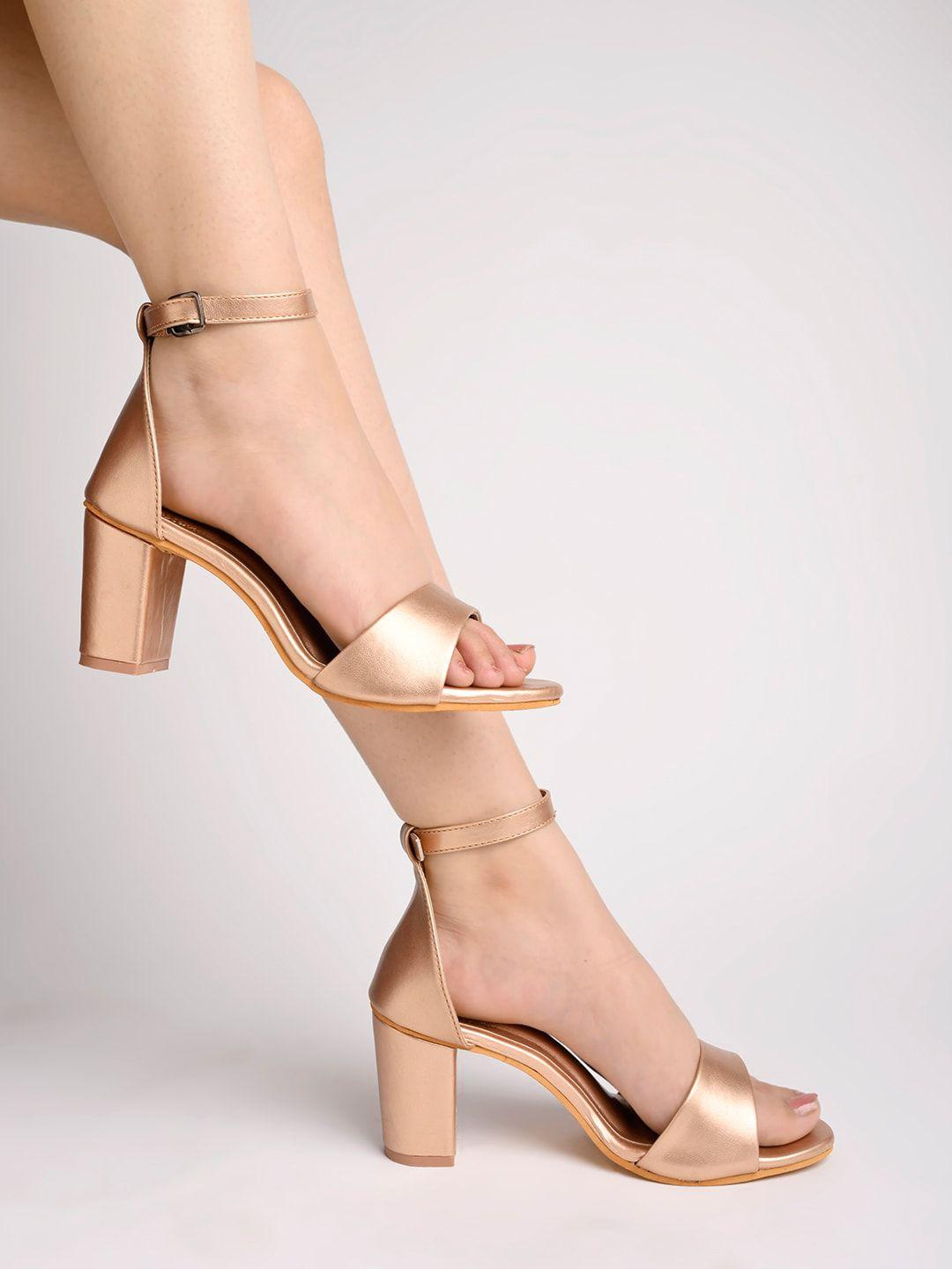 shoetopia block heels with ankle loop