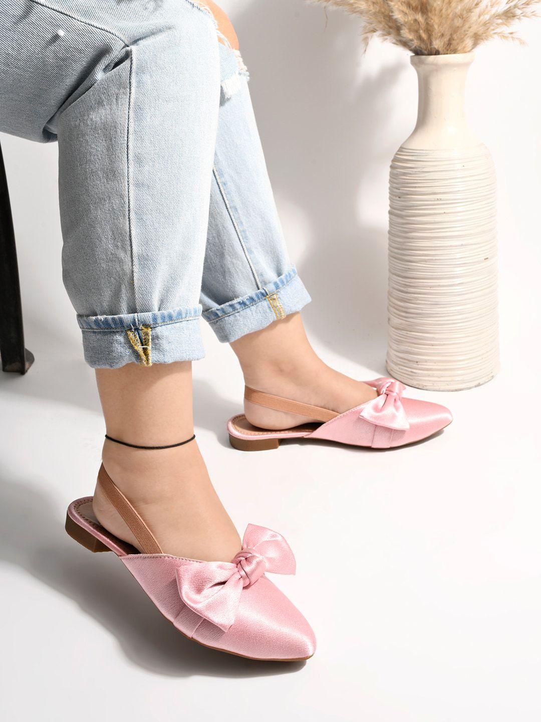 shoetopia bow embellished mules