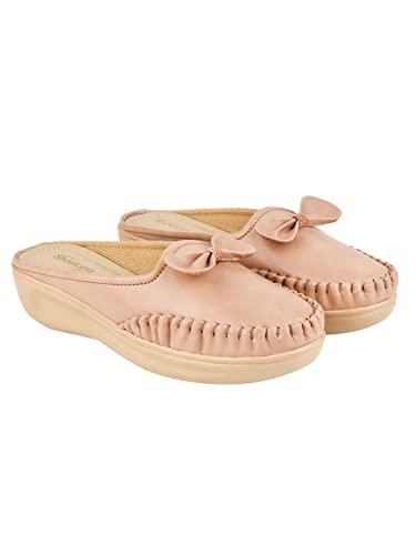 shoetopia girls b-1 peach loafer - 4 uk (girls-b-1-peach)