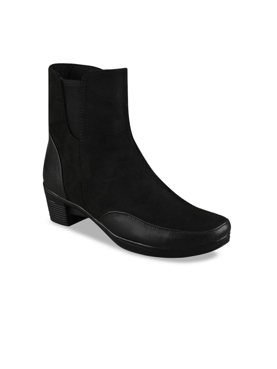 shoetopia girls mid top pointed toe block heel regular boots