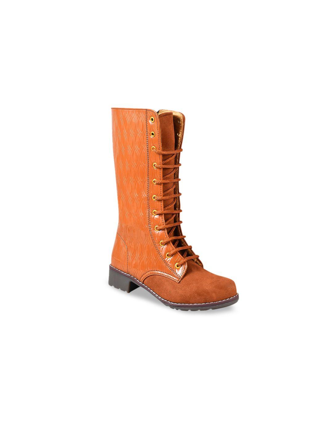 shoetopia girls tan brown solid regular boots