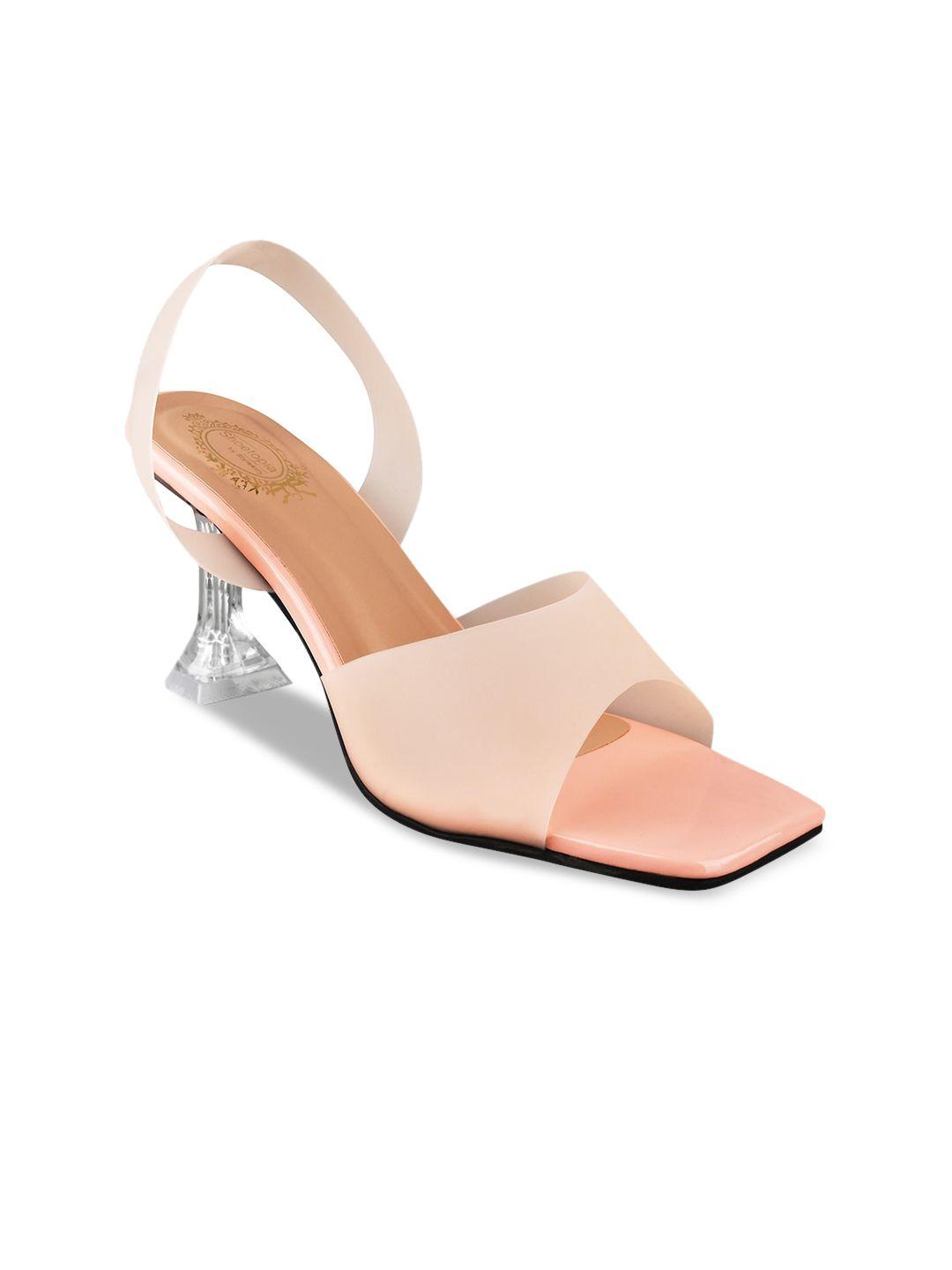 shoetopia guru open toe block heels with backstrap