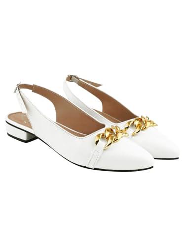 shoetopia pointed toe flat white belly for women & girls